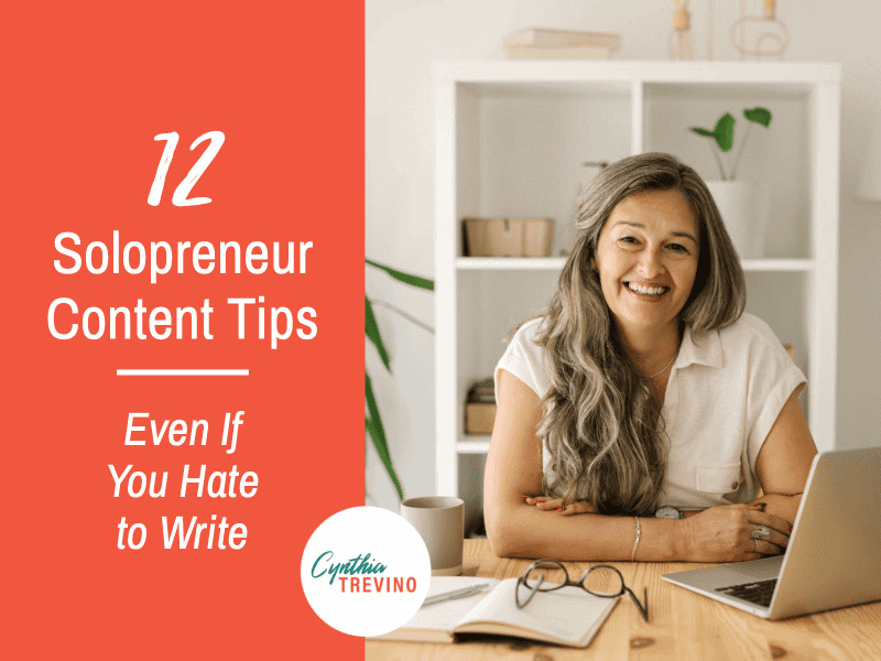Solopreneur content tips | She Markets Mentor